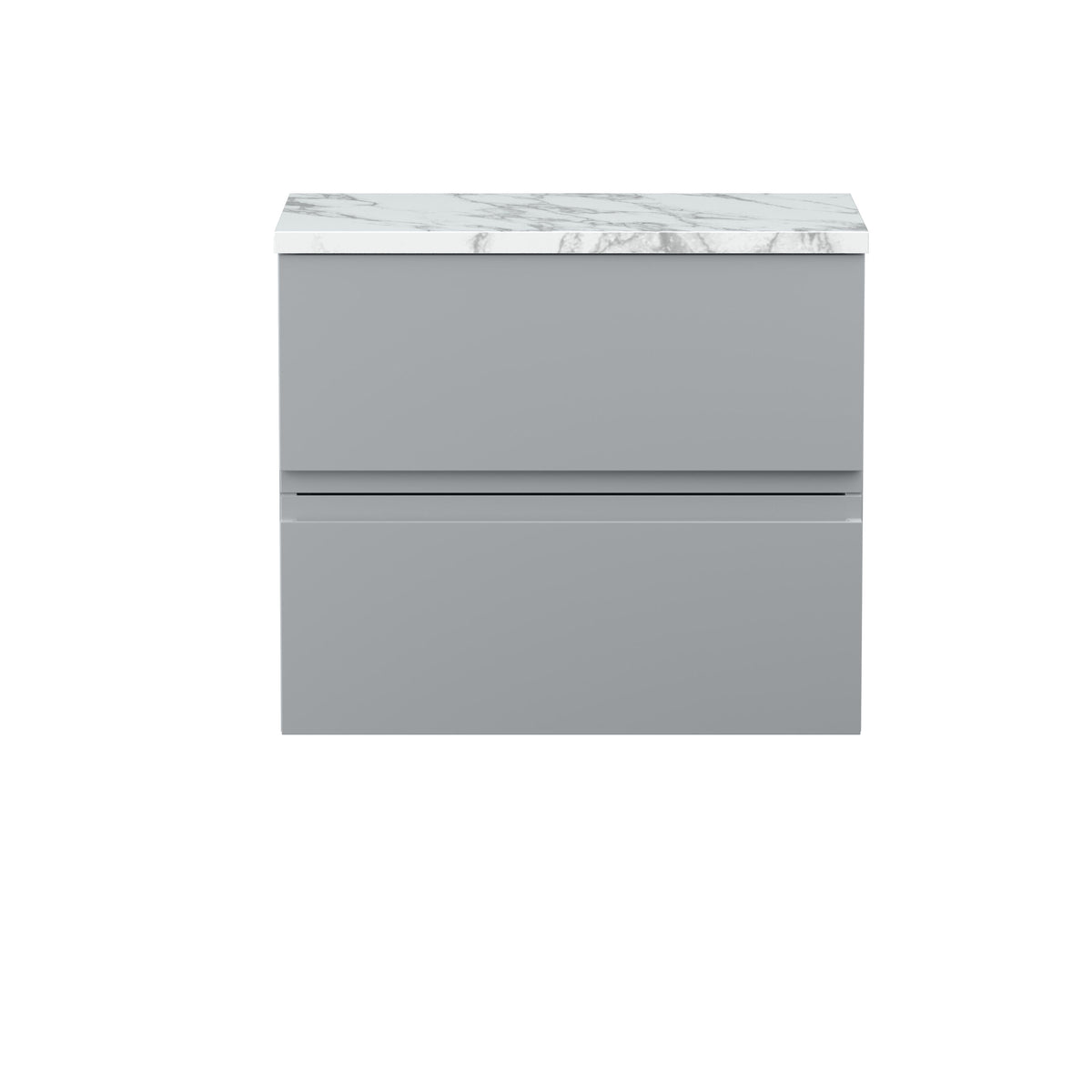 Hudson Reed Urban 600mm 2 Drawer Wall Hung Vanity Unit With Carrara Laminate Worktop
