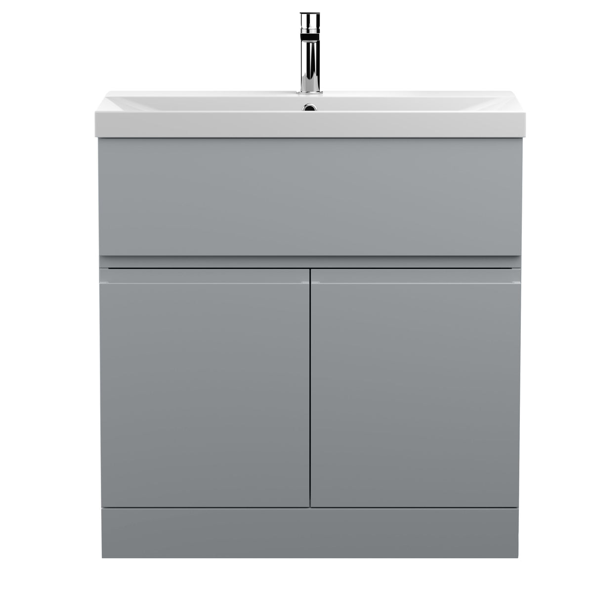 Hudson Reed Urban 800mm 2 Door 1 Drawer Floor Standing Vanity Unit With Thin Edge Basin
