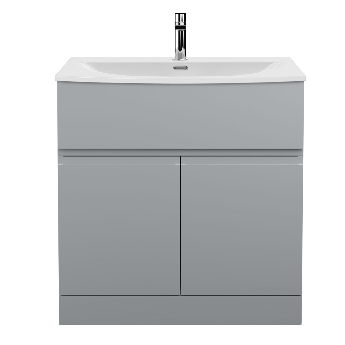 Hudson Reed Urban 800mm 2 Door 1 Drawer Floor Standing Vanity Unit With U-Shaped Curved Basin
