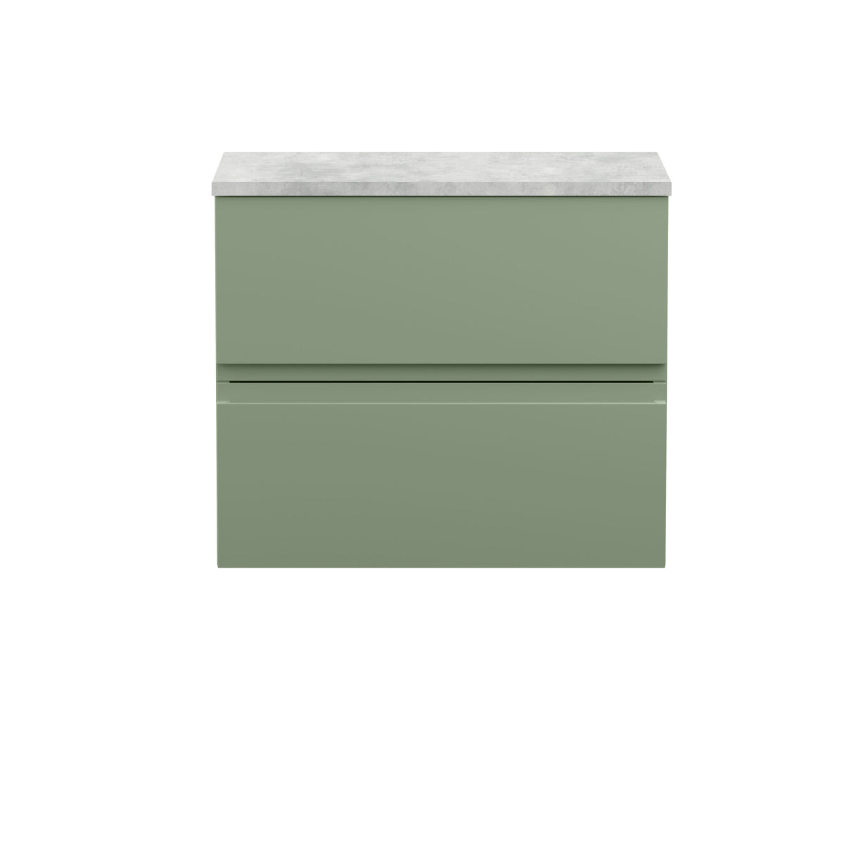 Hudson Reed Urban 600mm 2 Drawer Wall Hung Vanity Unit With Bellato Grey Worktop