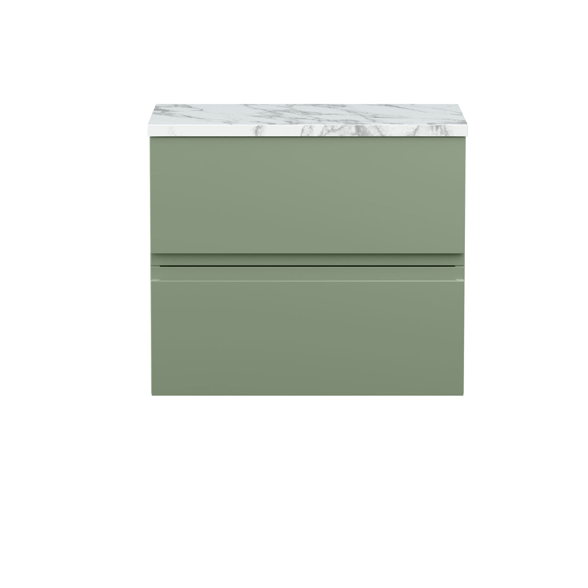 Hudson Reed Urban 600mm 2 Drawer Wall Hung Vanity Unit With Carrara Laminate Worktop