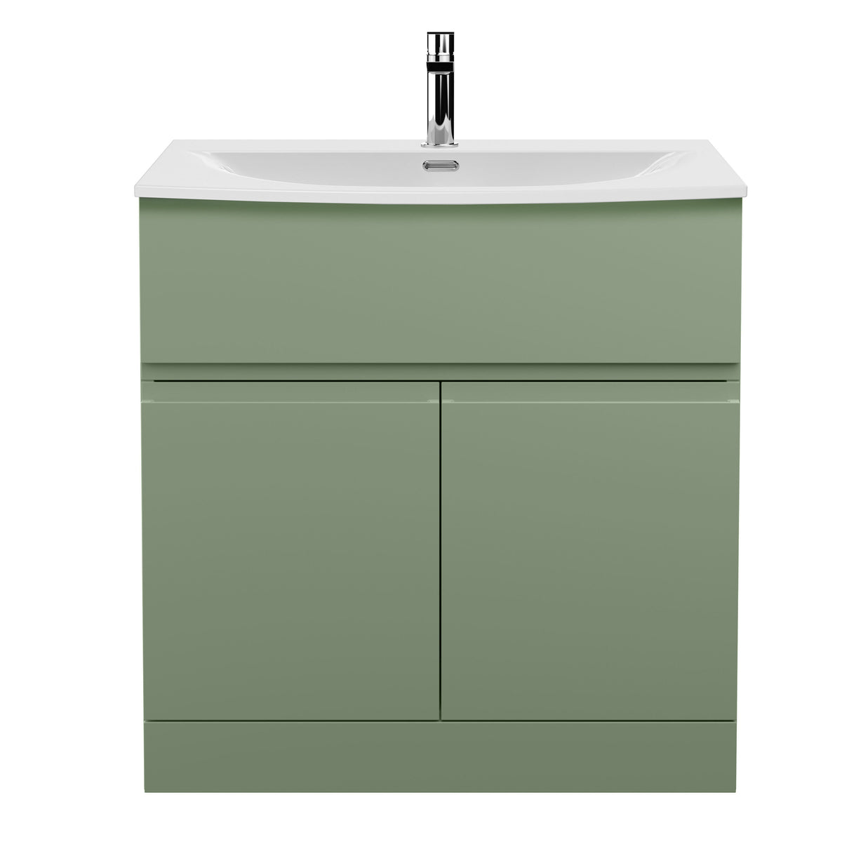 Hudson Reed Urban 800mm 2 Door 1 Drawer Floor Standing Vanity Unit With U-Shaped Curved Basin
