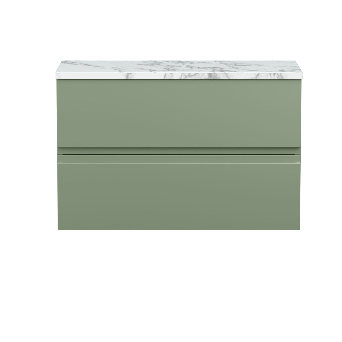 Hudson Reed Urban 800mm 2 Drawer Wall Hung Vanity Unit With Carrara Laminate Worktop