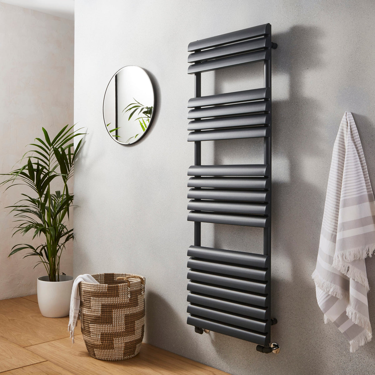 Venetian 1500X500 Towel Rail Anthracite - VEN1500-500A
