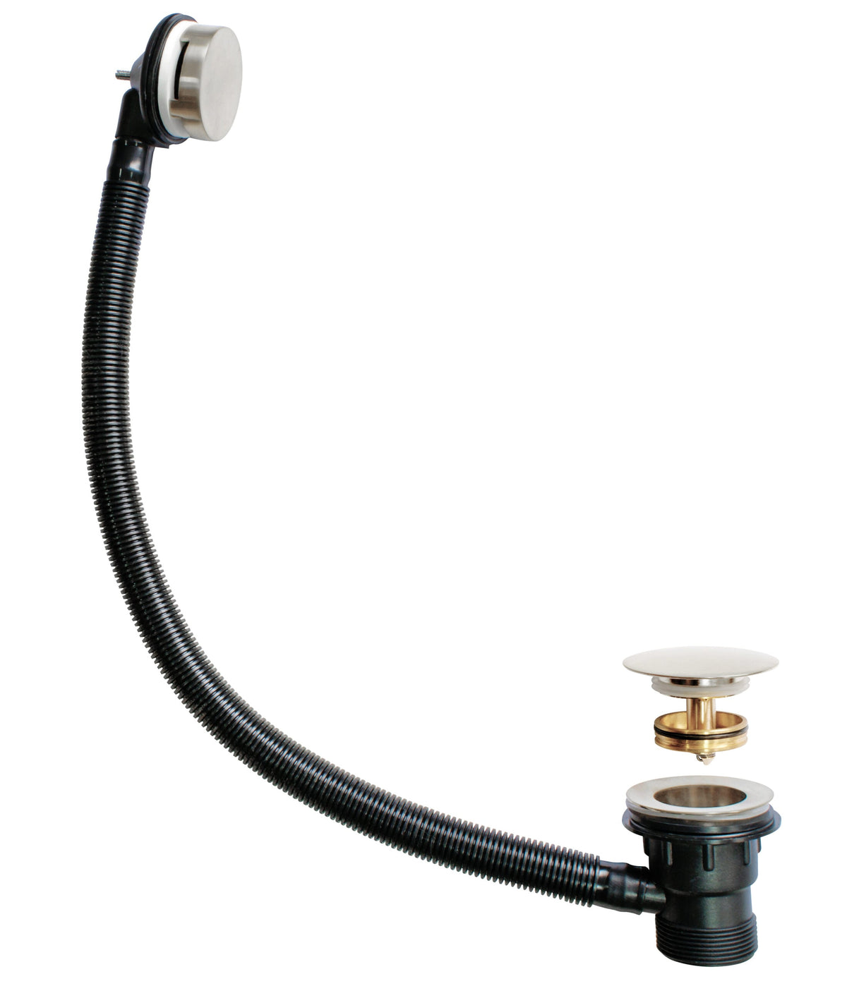 Easyclean Sprung Bath Waste Nickel - WAS026
