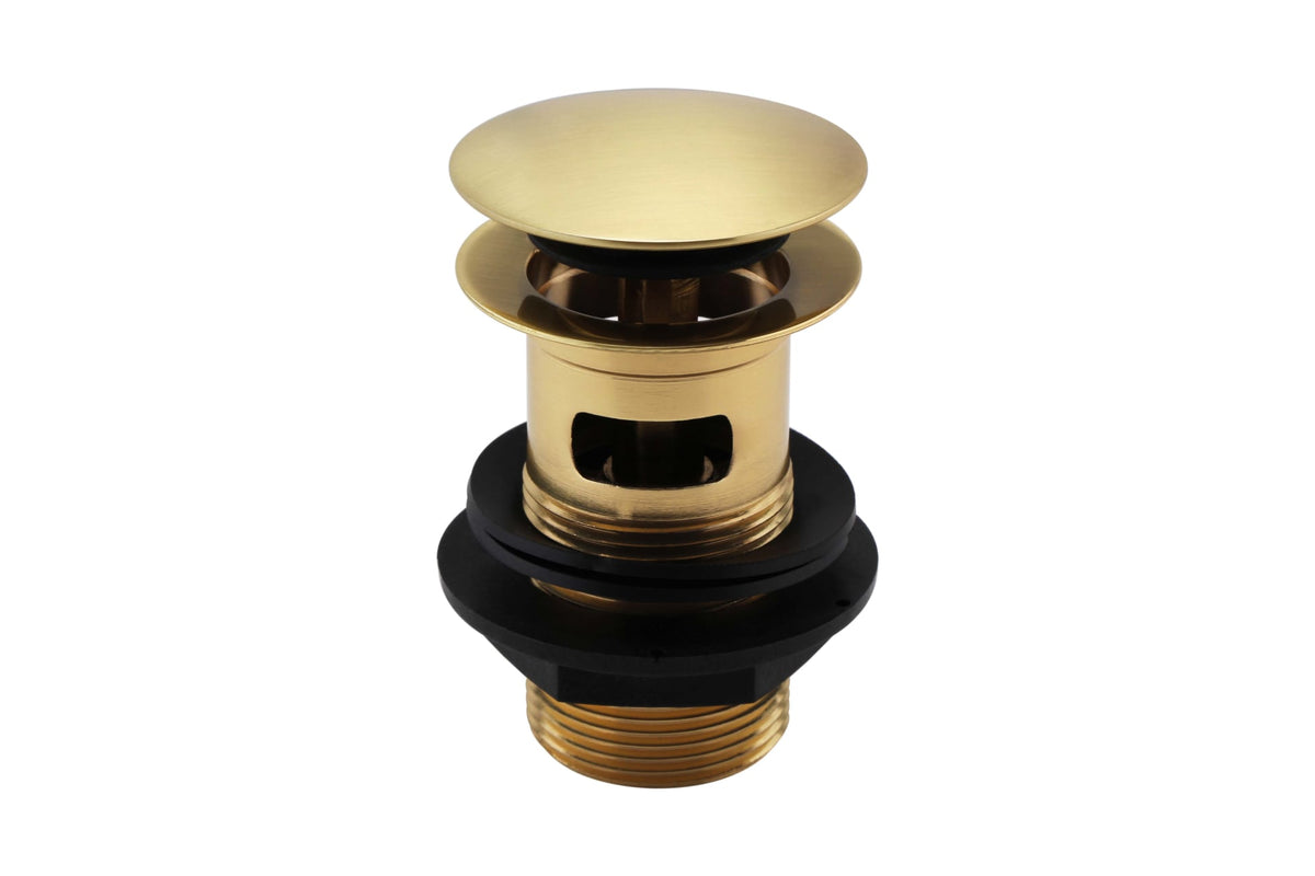 Basin Clicker Waste (Slotted) Brushed Brass - WAS050