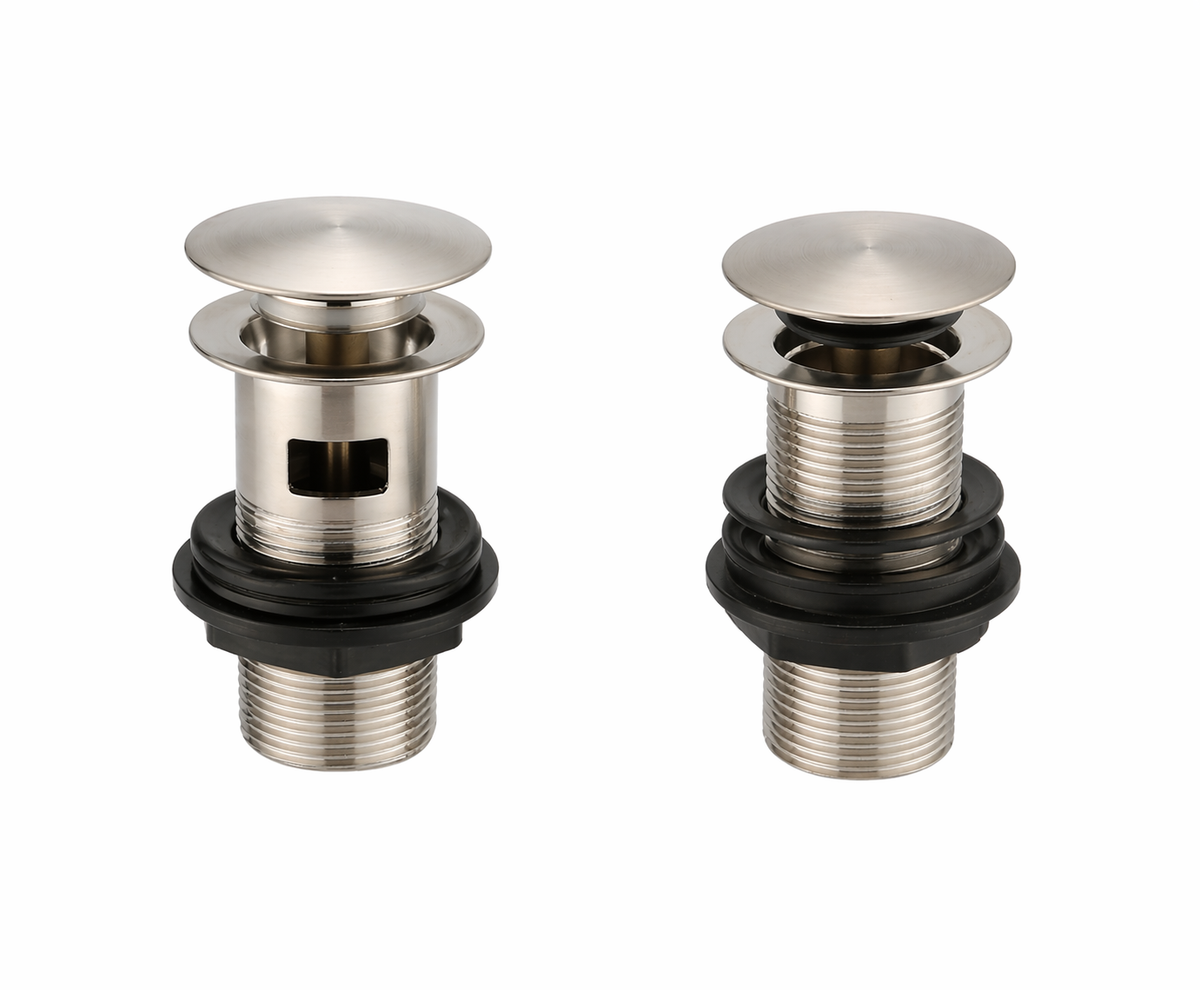 Easyclean Basin Clicker Waste (Unslotted) Brushed Nickel - WAS054