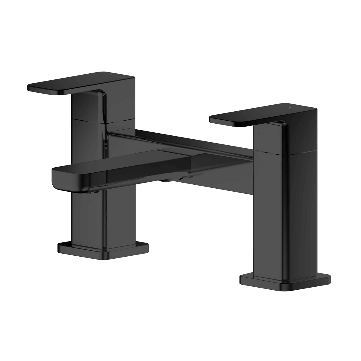 nuie Windon Matt Black Deck Mounted Bath Filler