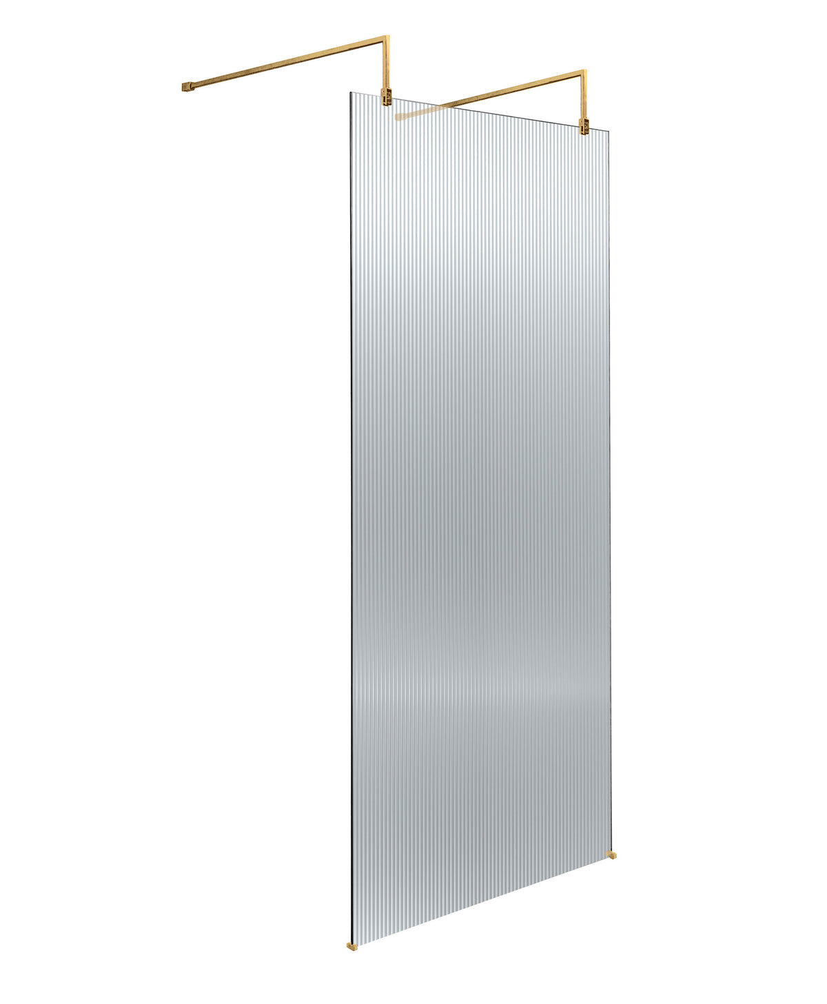 Hudson Reed 760mm Fluted Wetroom Screen With Arms And Feet