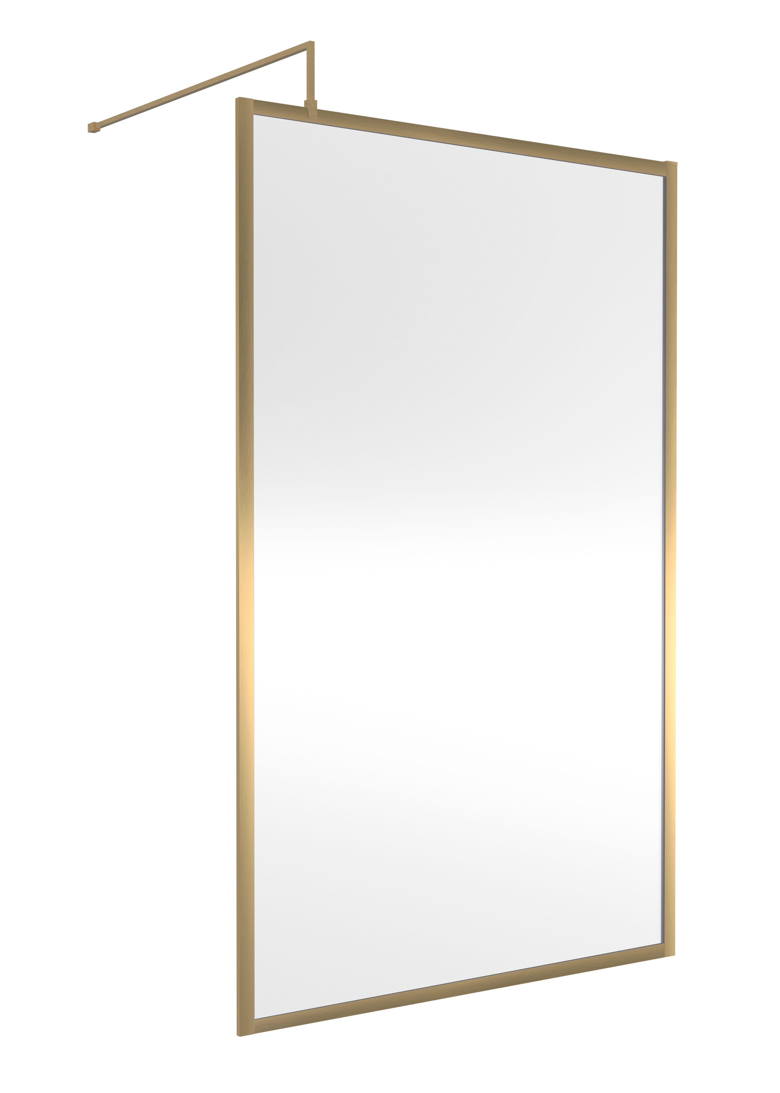 nuie 1200mm Brushed Brass Outer Frame  Wetroom Screen