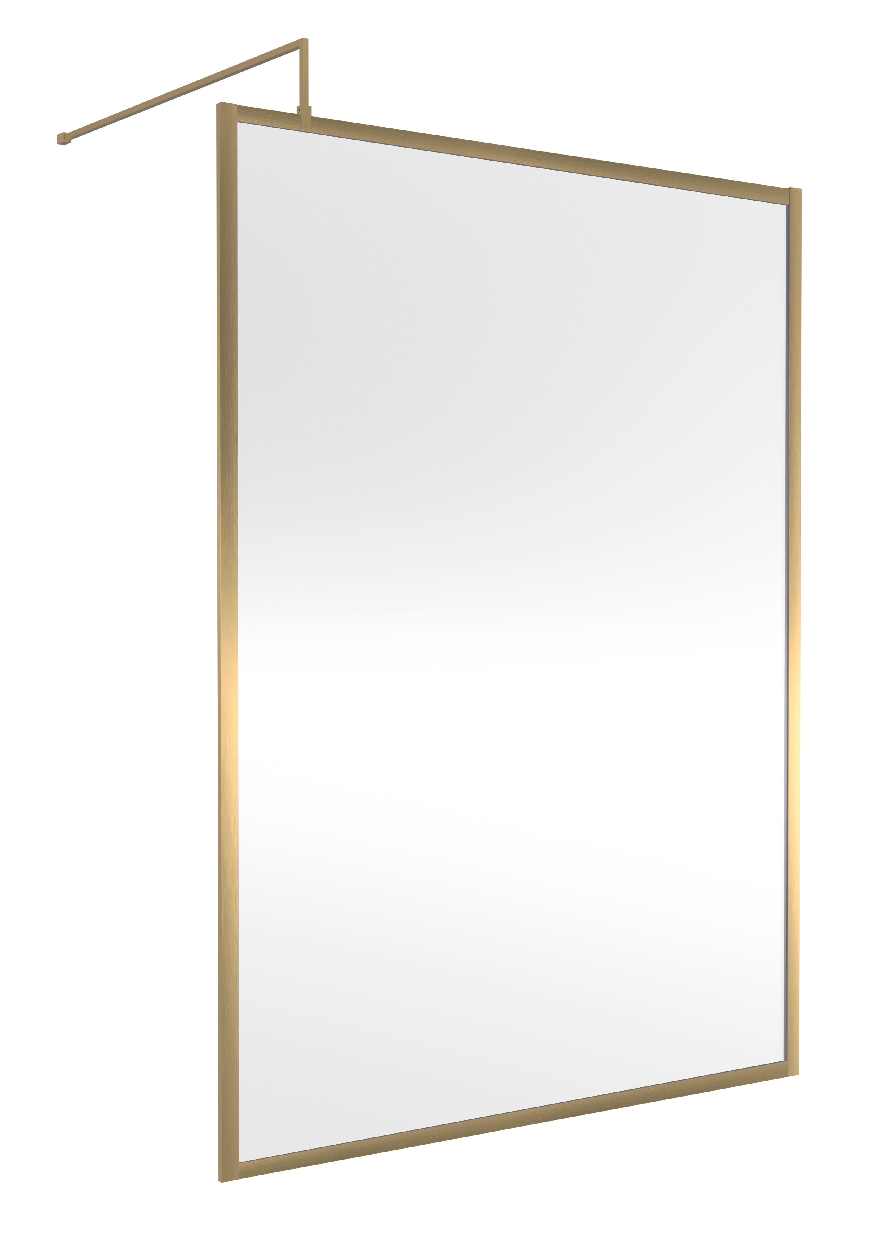 nuie 1400mm Brushed Brass Outer Frame  Wetroom Screen