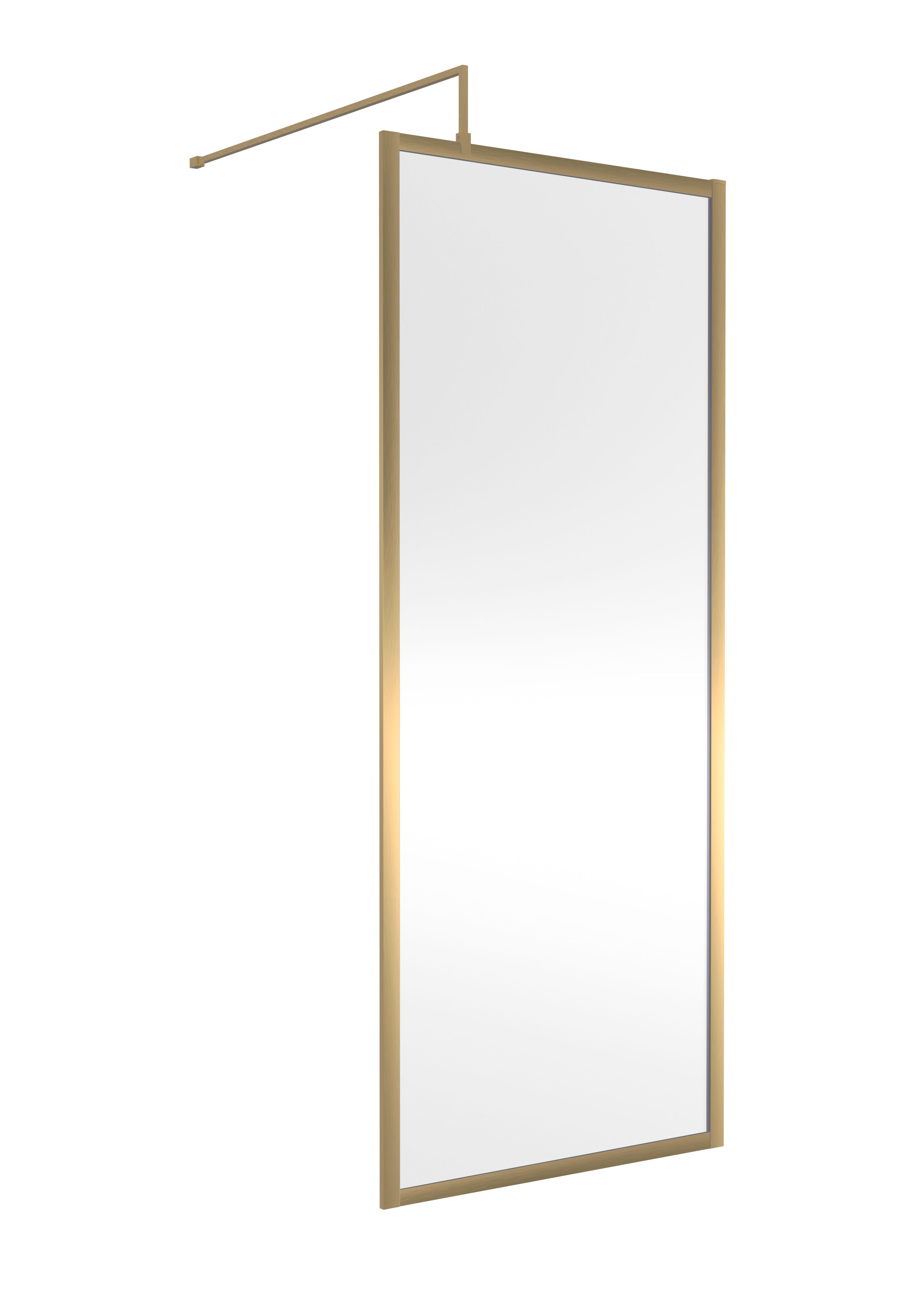 nuie 800mm Brushed Brass Outer Frame  Wetroom Screen