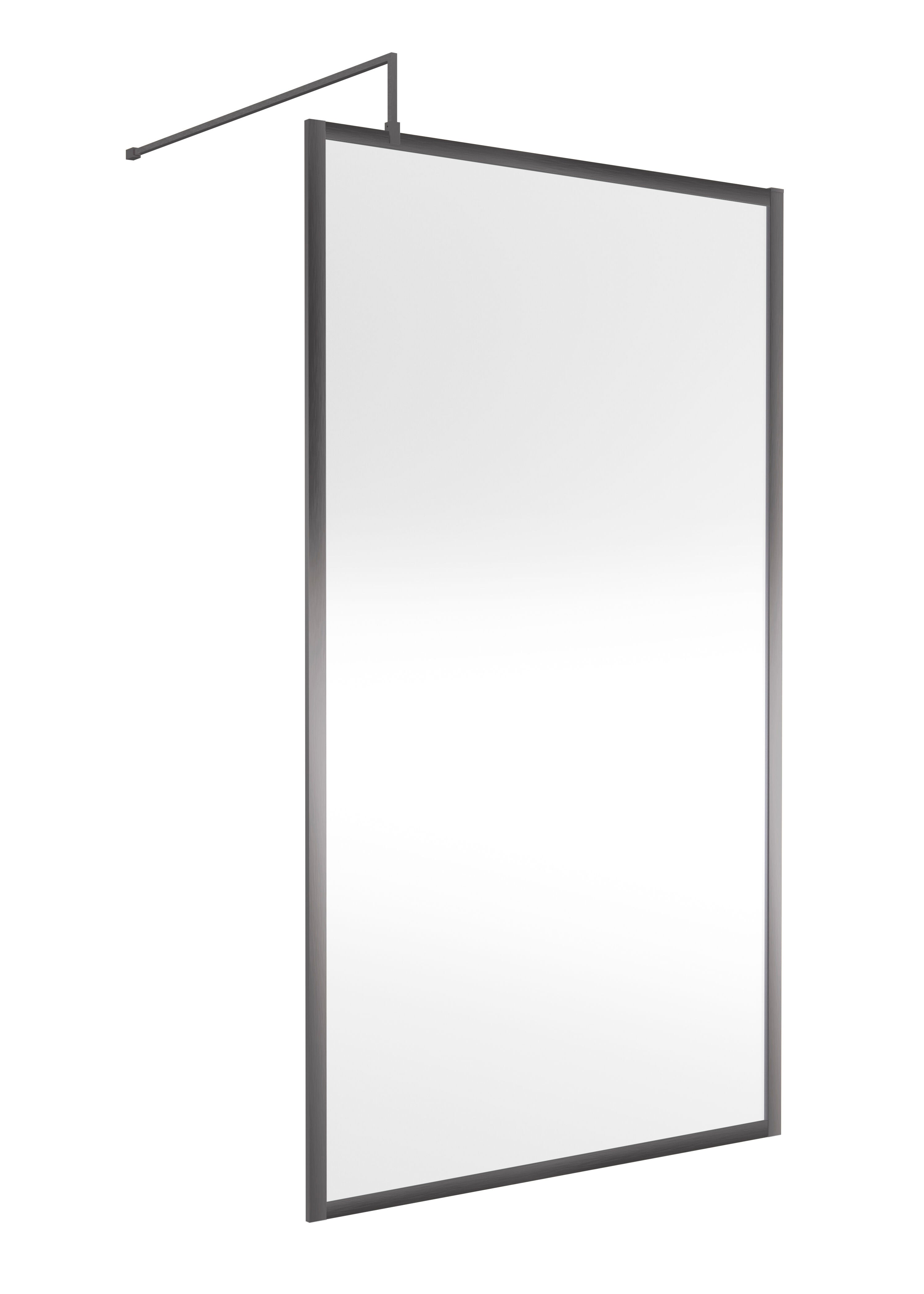 nuie 1100mm Brushed Pewter Wetroom Panel