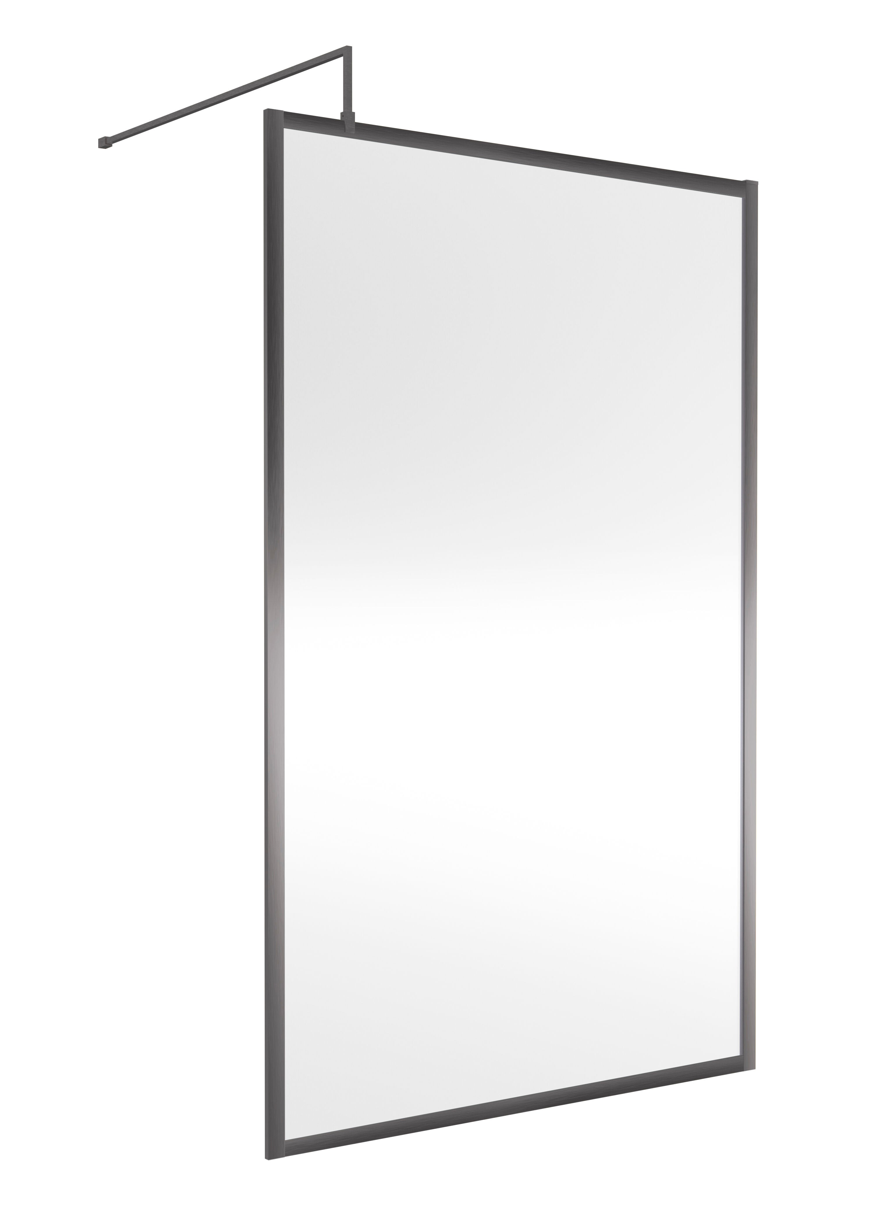 nuie 1200mm Brushed Pewter Wetroom Panel