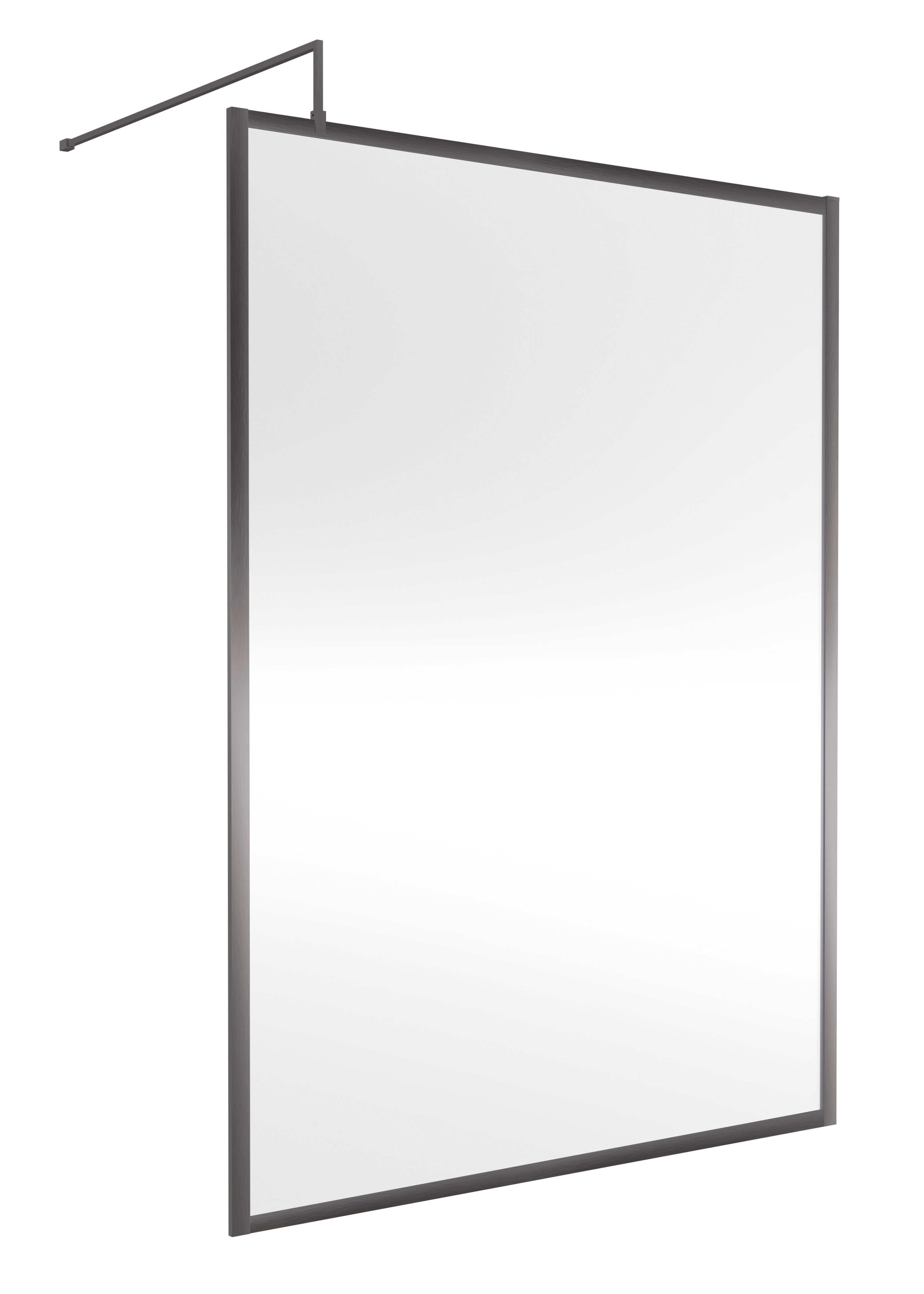 nuie 1400mm Brushed Pewter Wetroom Panel