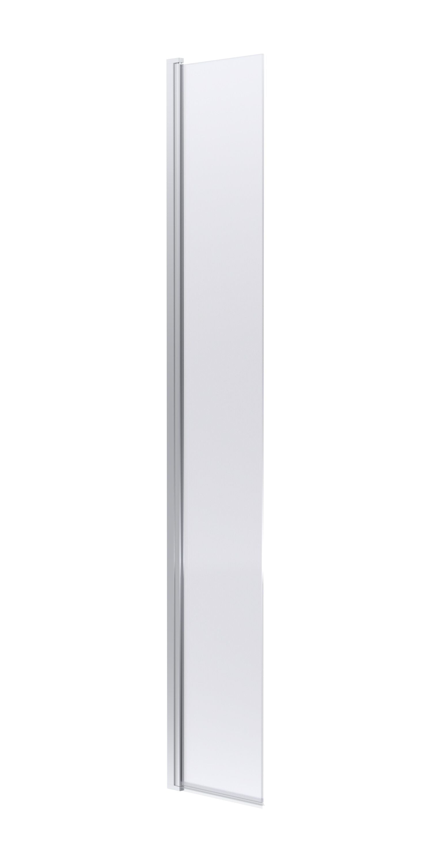 nuie 300mm Chrome Hinged Flipper Screen 8mm Glass