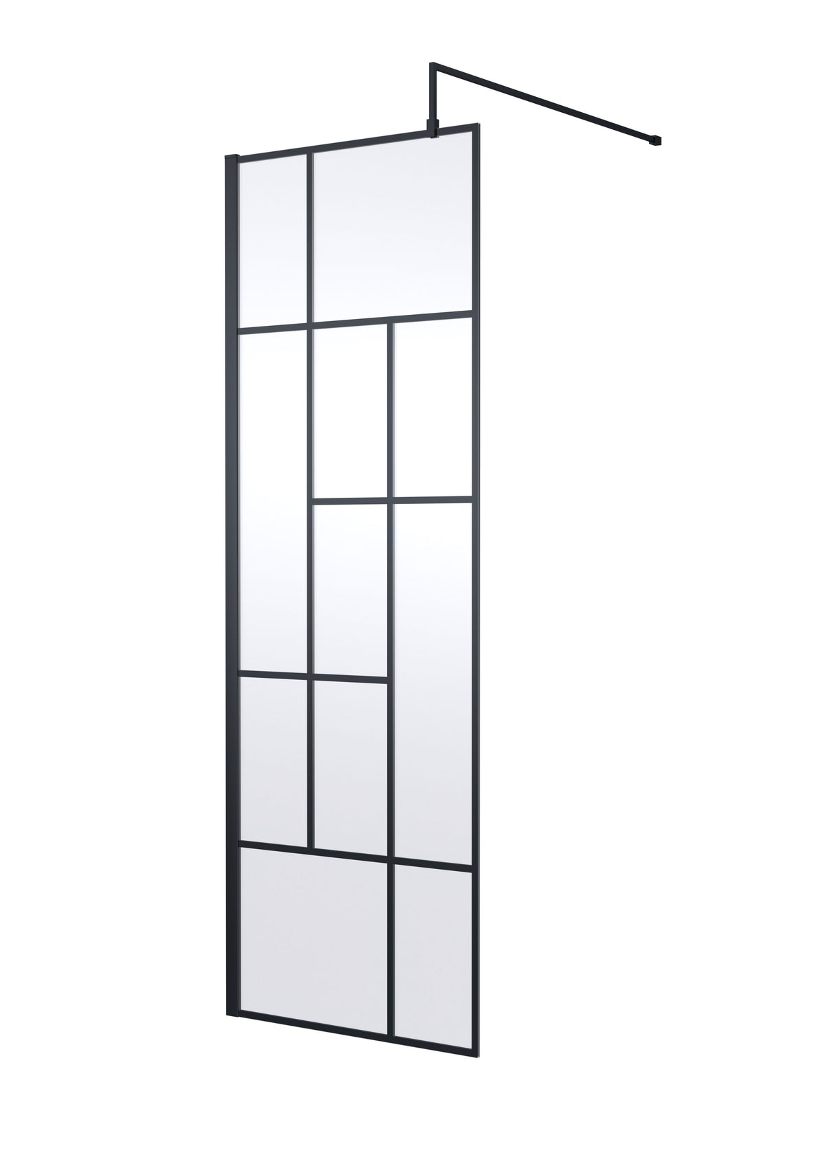 Hudson Reed 700mm Abstract Frame Wetroom Screen With Support Bar