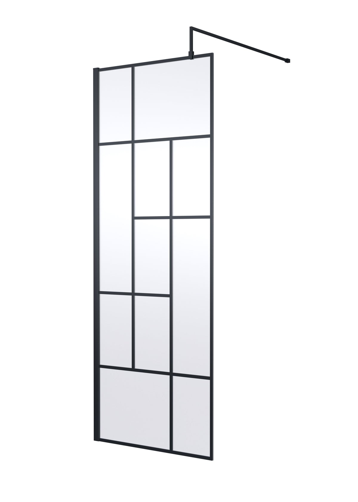 Hudson Reed 760mm Abstract Frame Wetroom Screen With Support Bar