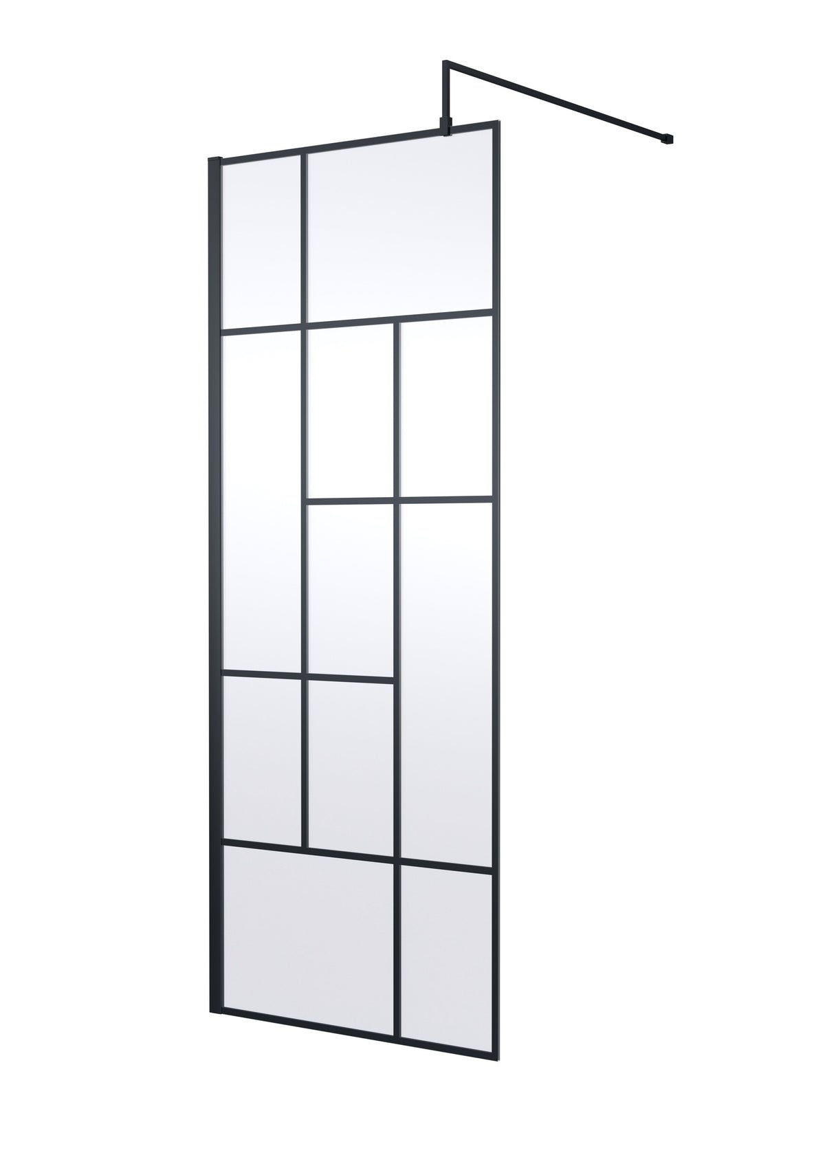 Hudson Reed 800mm Abstract Frame Wetroom Screen With Support Bar