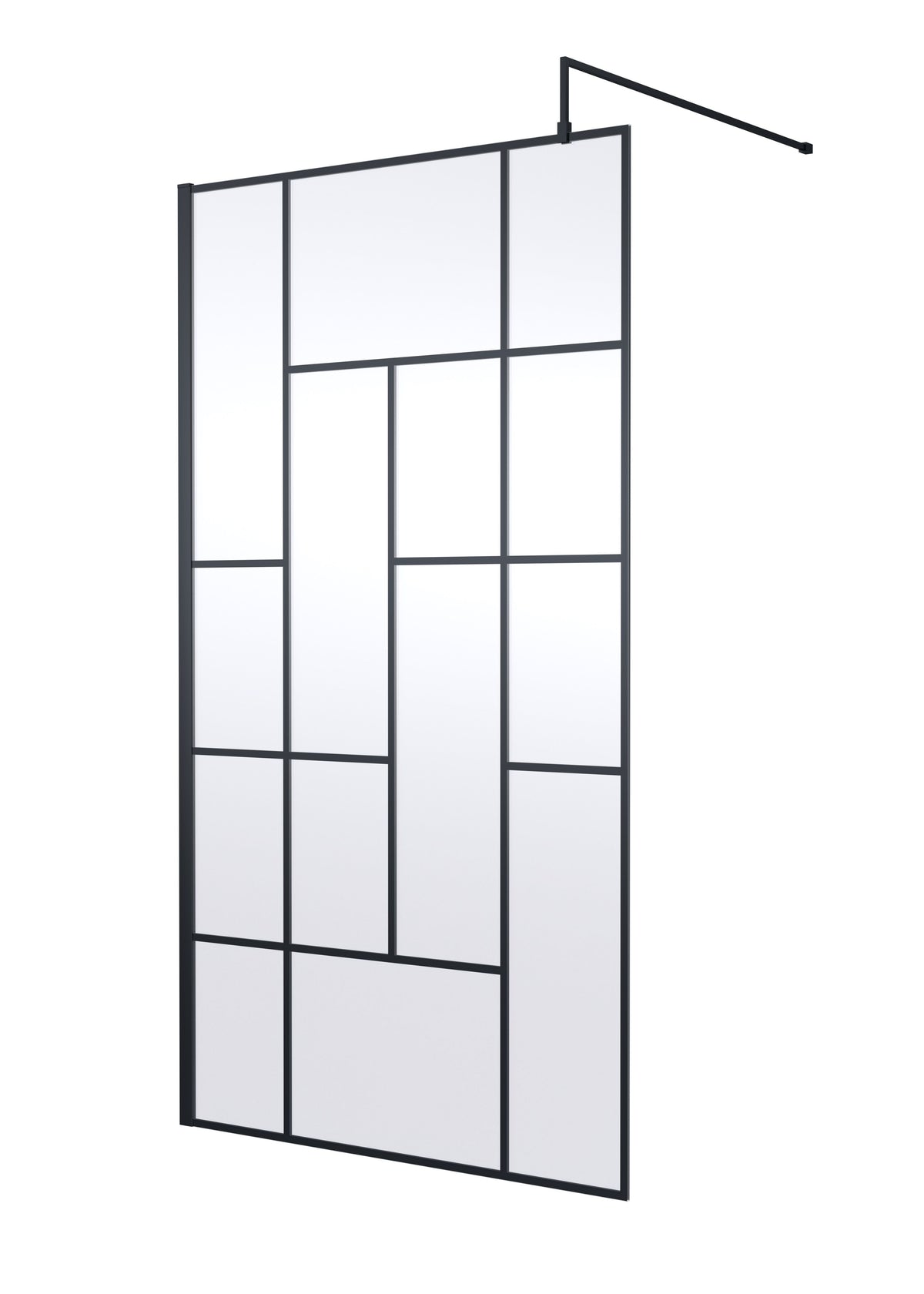 Hudson Reed 1100mm Abstract Frame Wetroom Screen With Support Bar
