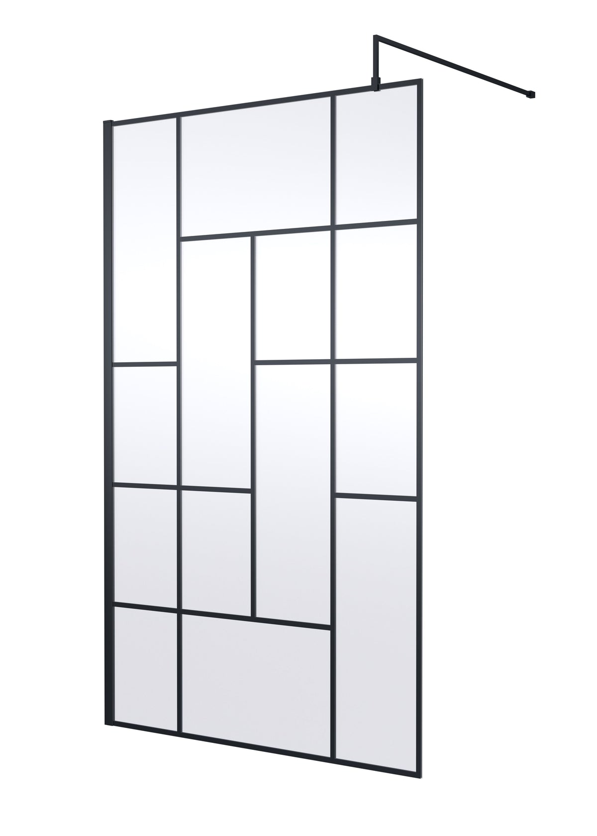 Hudson Reed 1200mm Abstract Frame Wetroom Screen With Support Bar