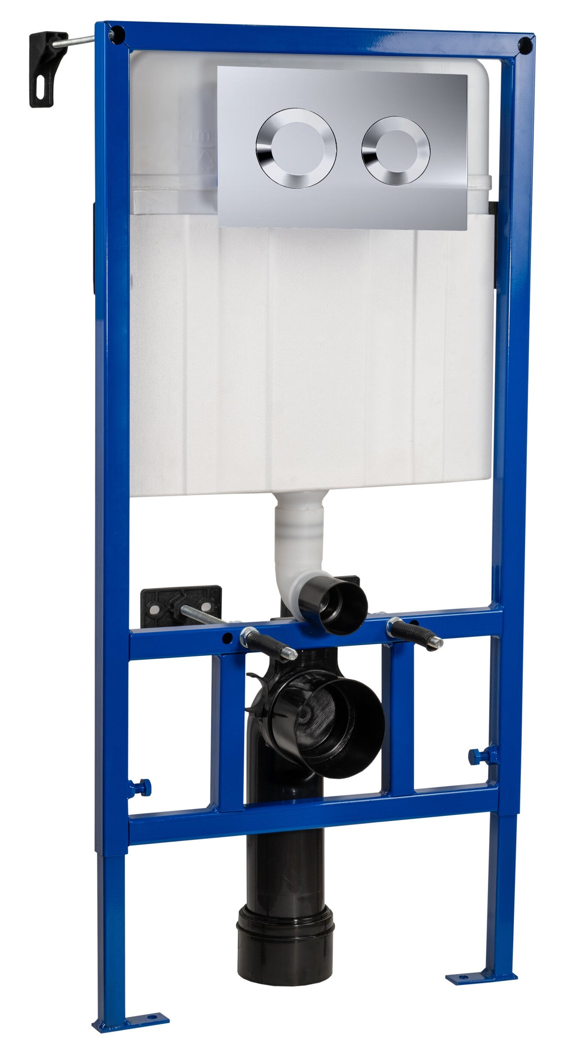 Hudson Reed Mid-Height Dual Flush Concealed Cistern Frame With Round Flush Plate