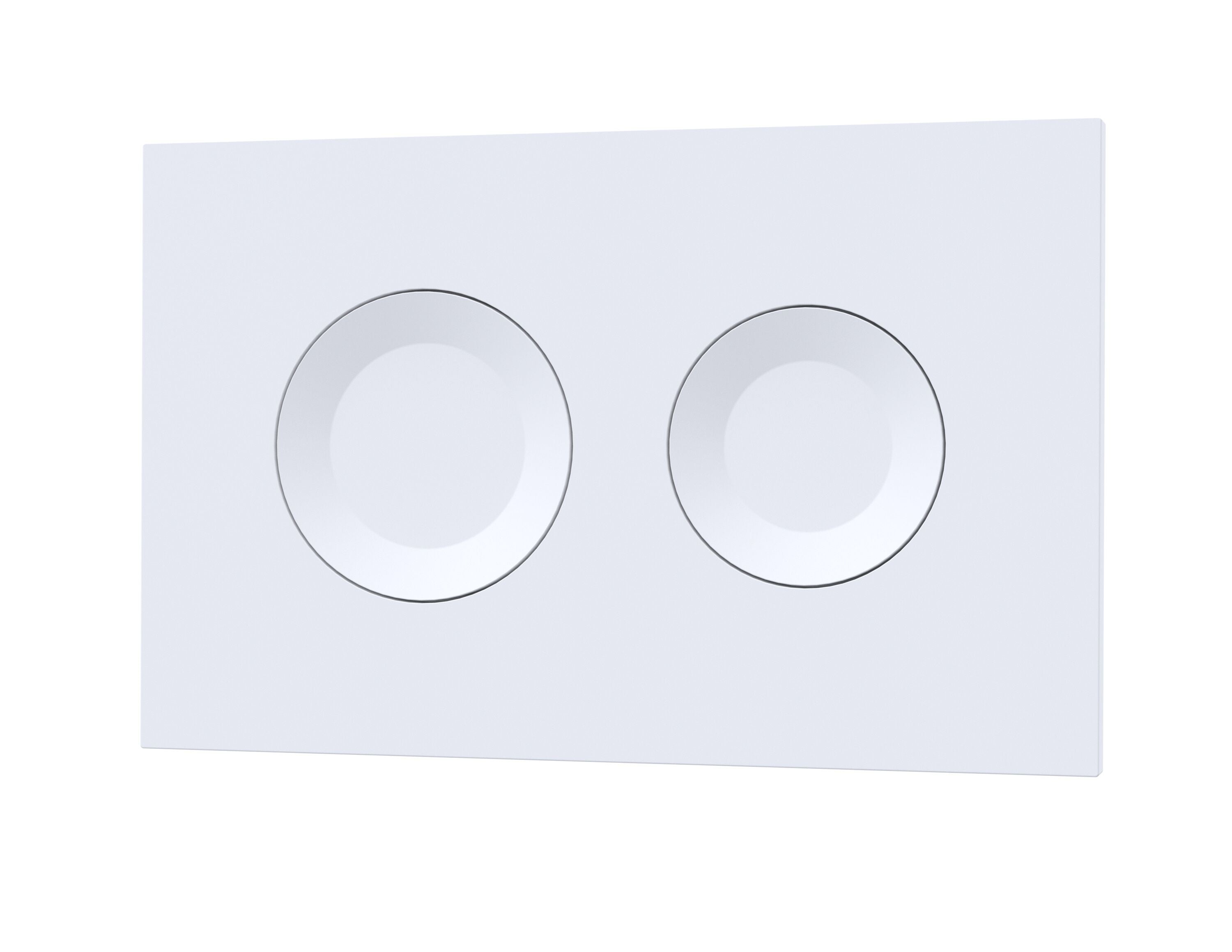 Round White Dual Flush Push Button