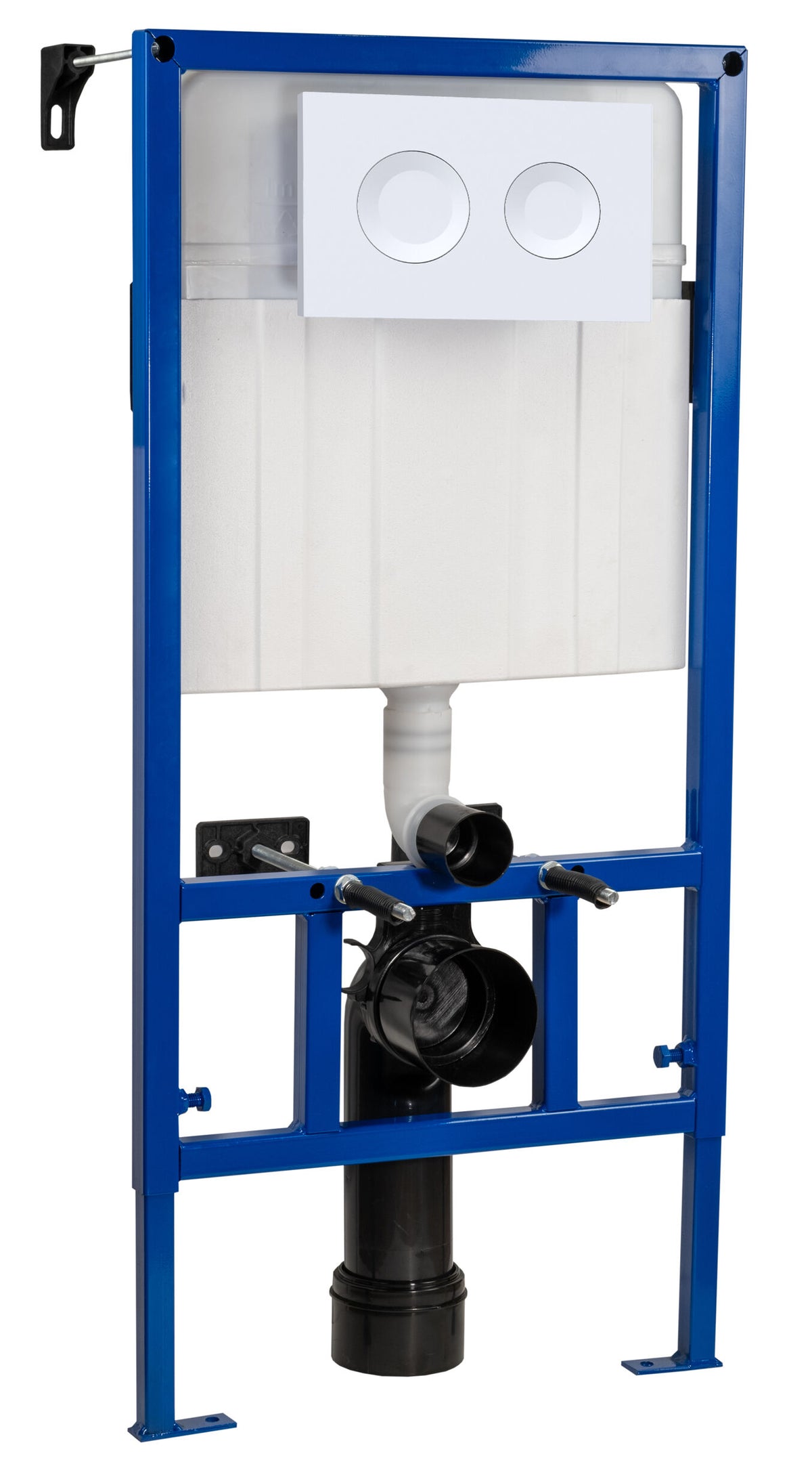 Hudson Reed Mid-Height Dual Flush Concealed Cistern Frame With Round Dual Flush Button