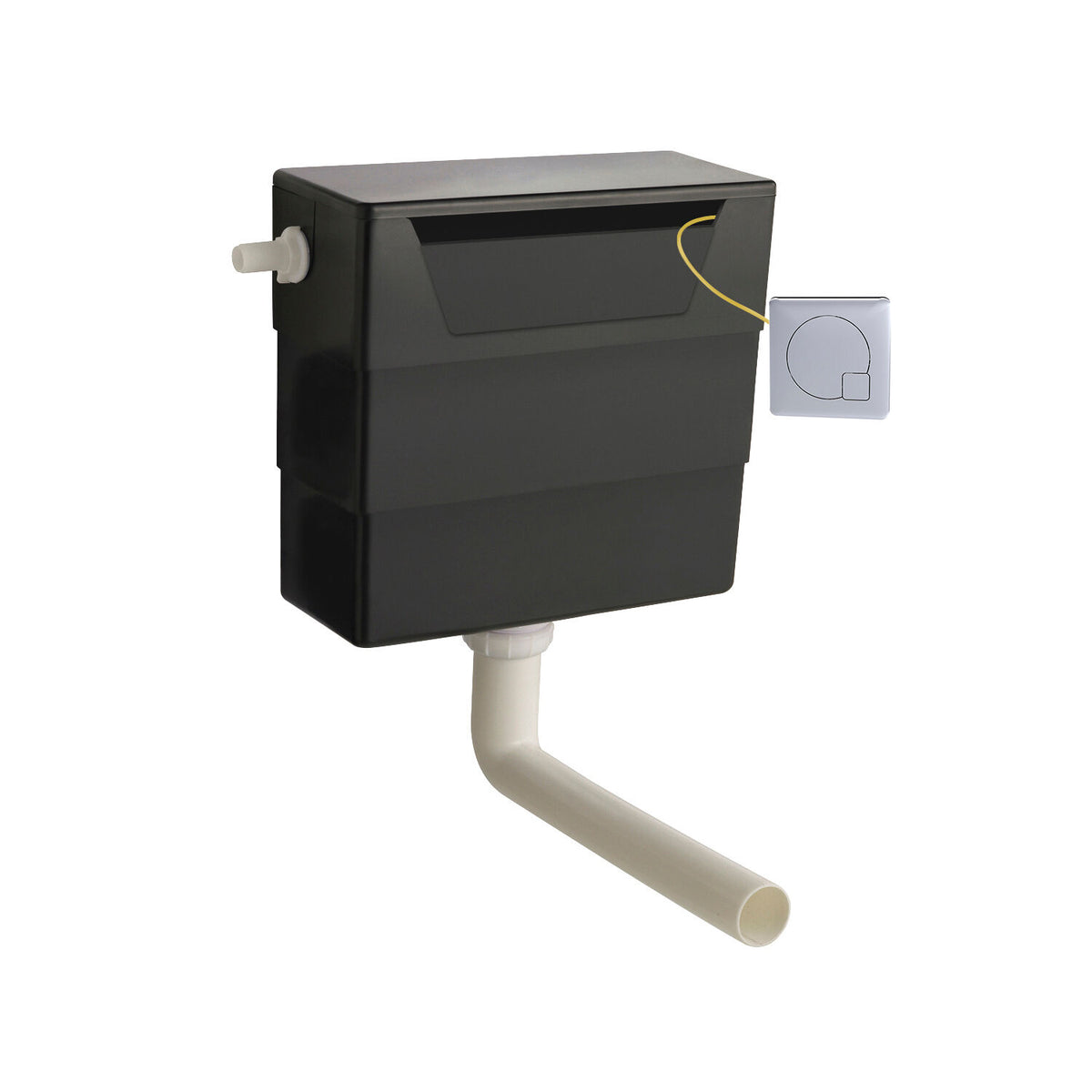 Hudson Reed Concealed Cistern With Contemporary Dual Flush Plate