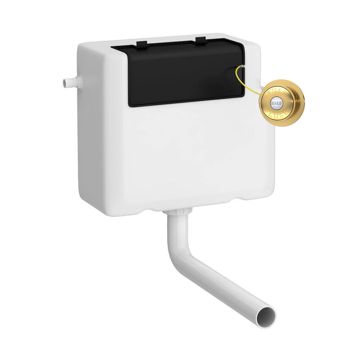 Old London Universal Access Side Inlet Cistern With Square Traditional Dual Flush Plate